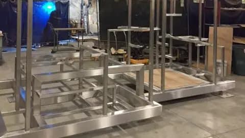 Stainless steel cart and frame assemblies in the shop