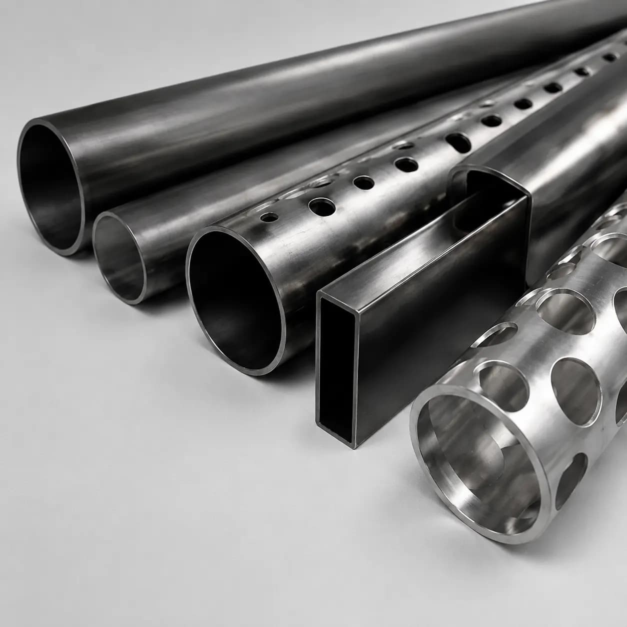 Precision-cut round, square, and rectangular steel tube
